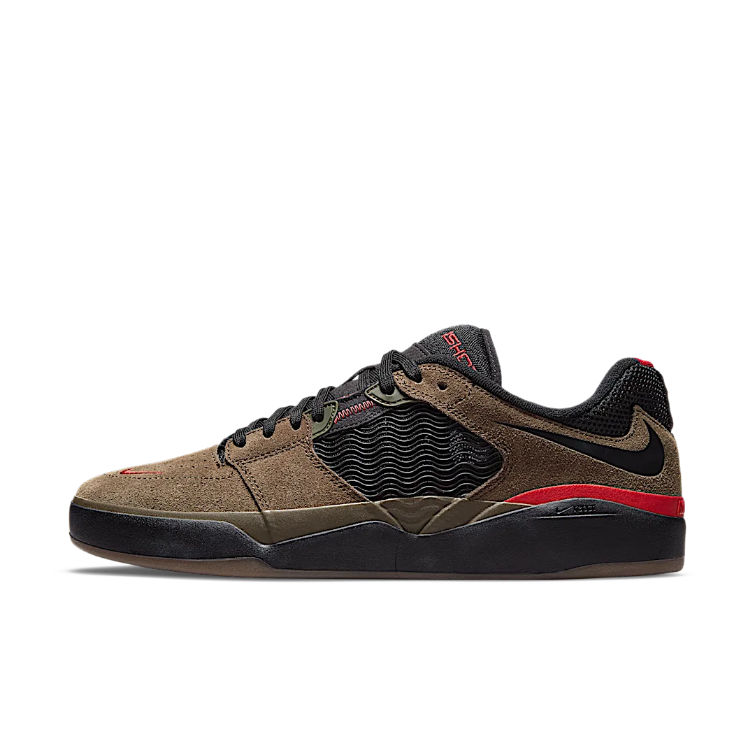 Nike SB Ishod Wair Light Olive, Light Olive/Black-Light Olive-Varsity Red (DC7232-300)