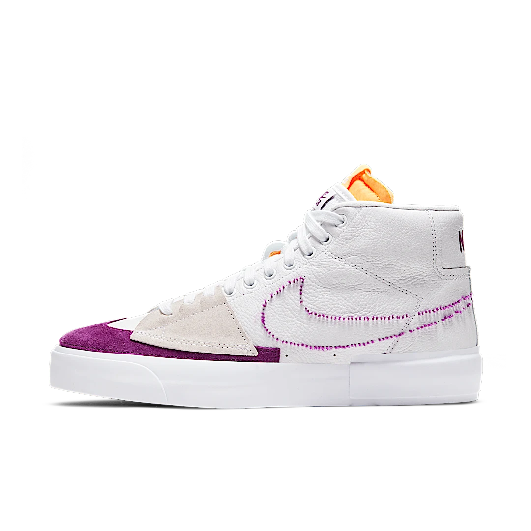 Nike SB Zoom Blazer Mid Edge Lakers, White/Purple-Gold (DA2189-100)