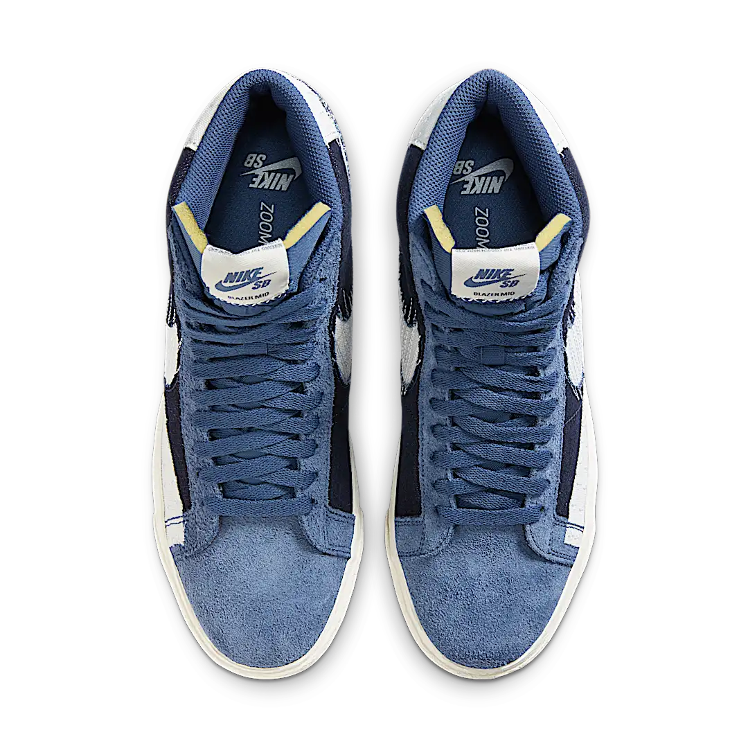 Nike SB Zoom Blazer Mid Sashiko Mystic Navy, Mystic Navy/Sail-Sail-Gum Light Brown (CT0715-400)