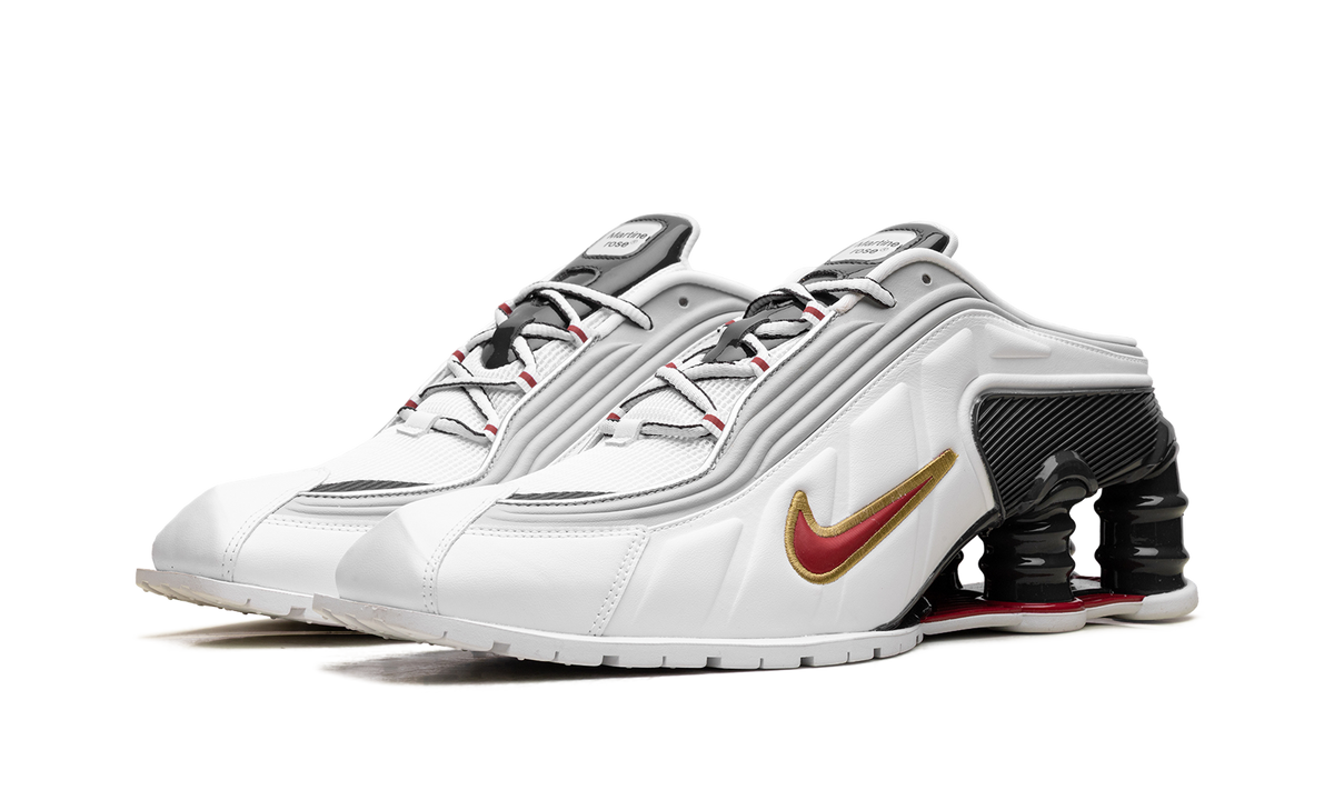 Nike Shox MR4 Mule Martine Rose Metallic Platinum Varsity Red
