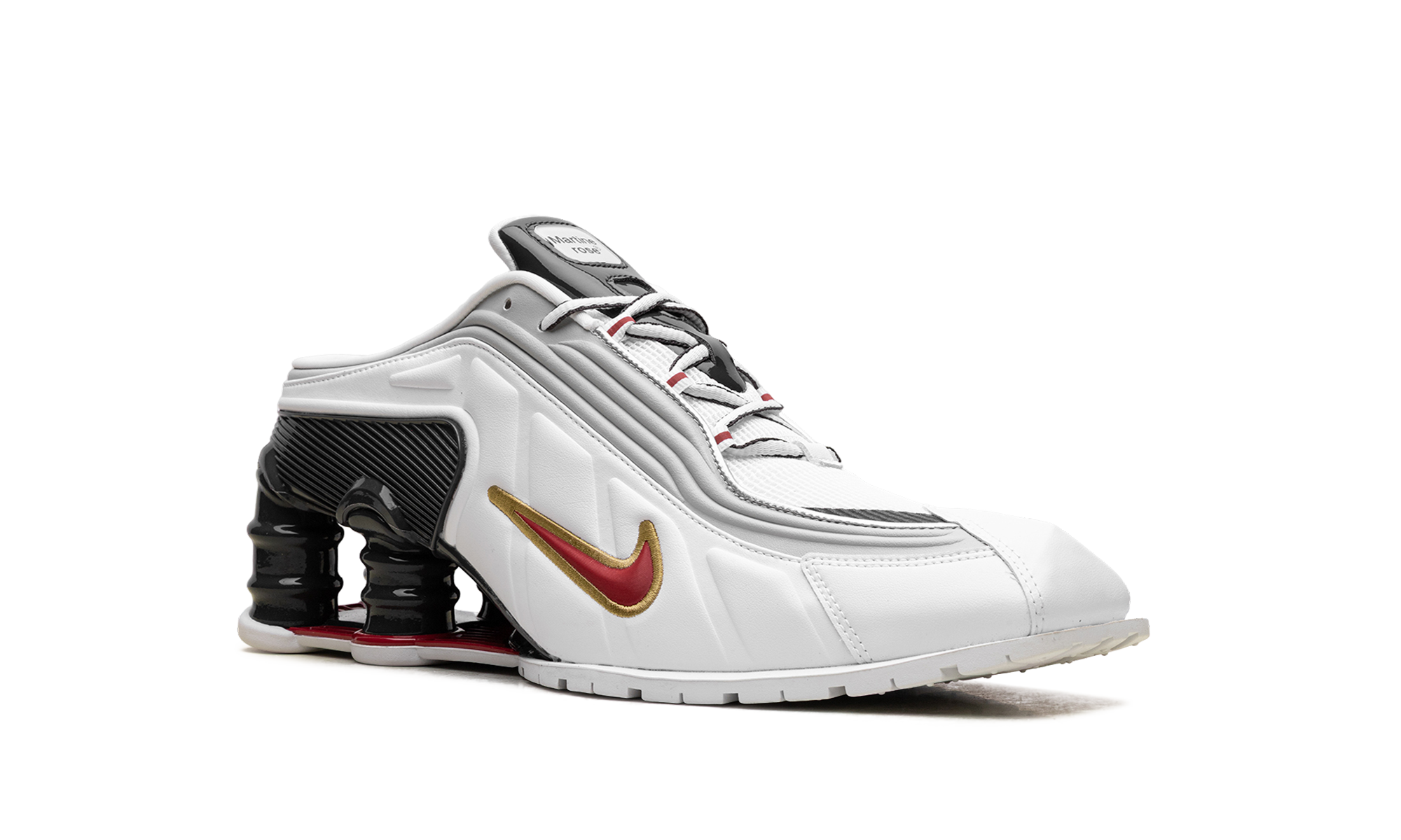 Nike Shox MR4 Mule Martine Rose Metallic Platinum Varsity Red
