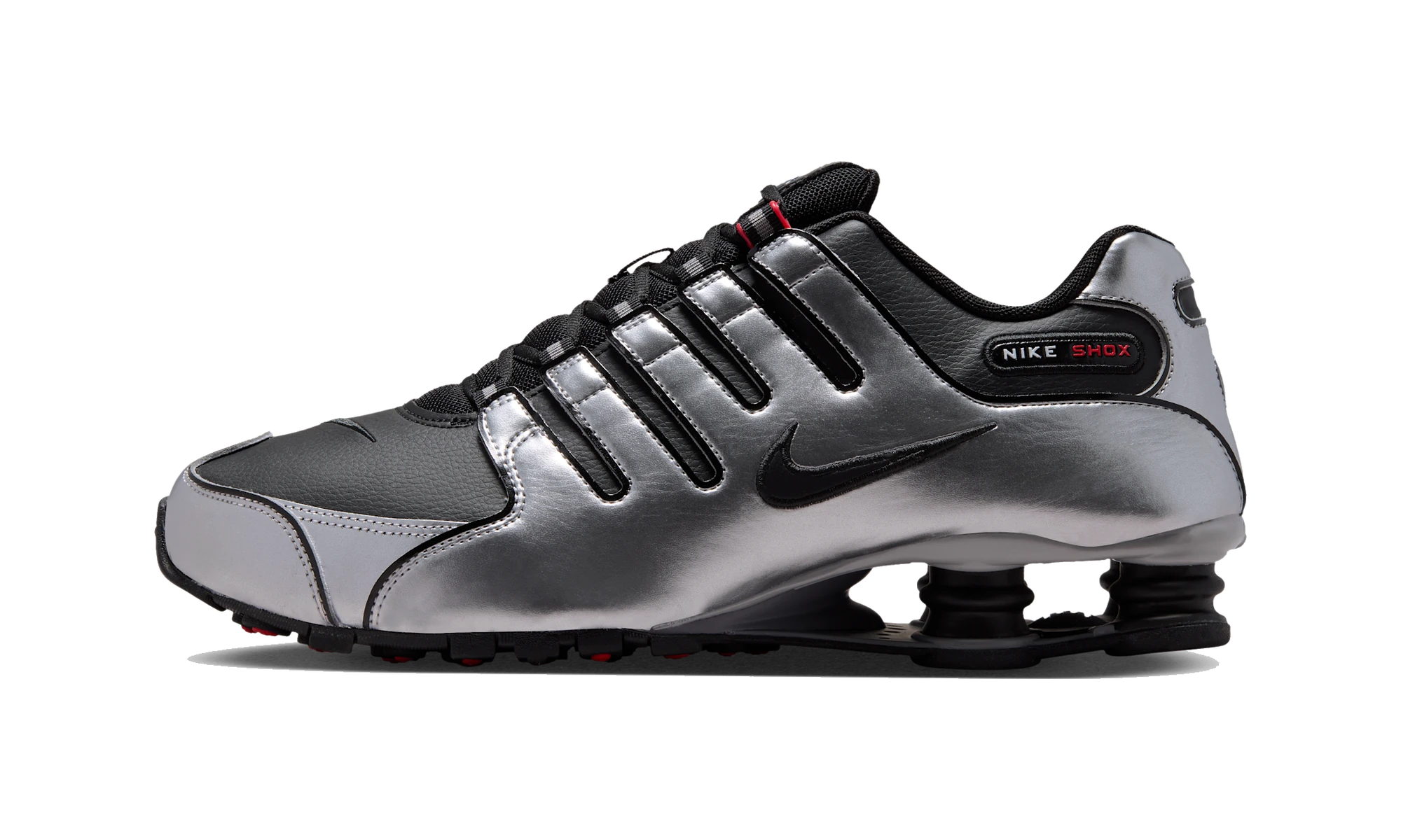 Nike Shox NZ Black Metallic Silver University Red