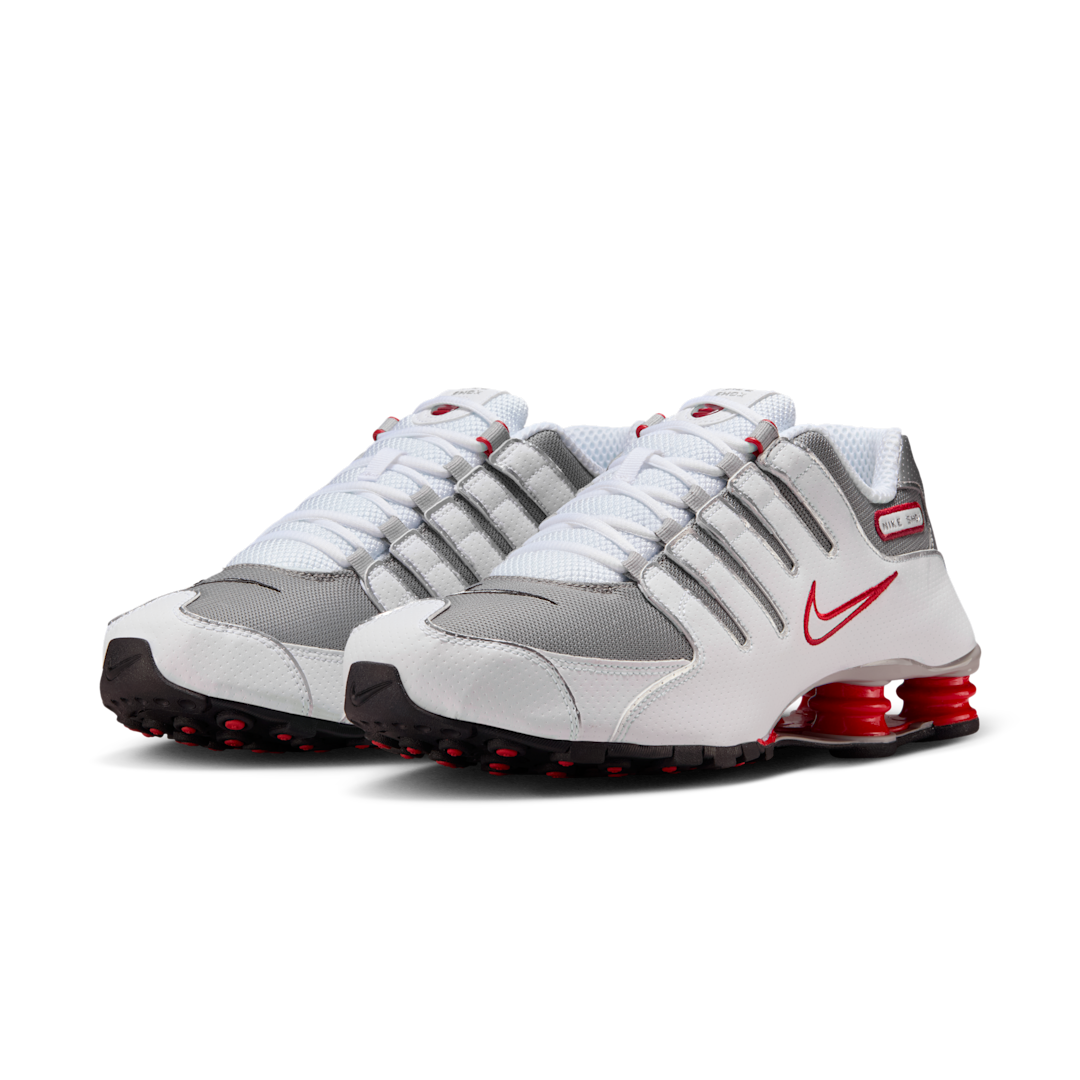 Nike Shox NZ White Red Metallic Silver, White/Sport Red/Cool Grey/Metallic Silver (378341-104)