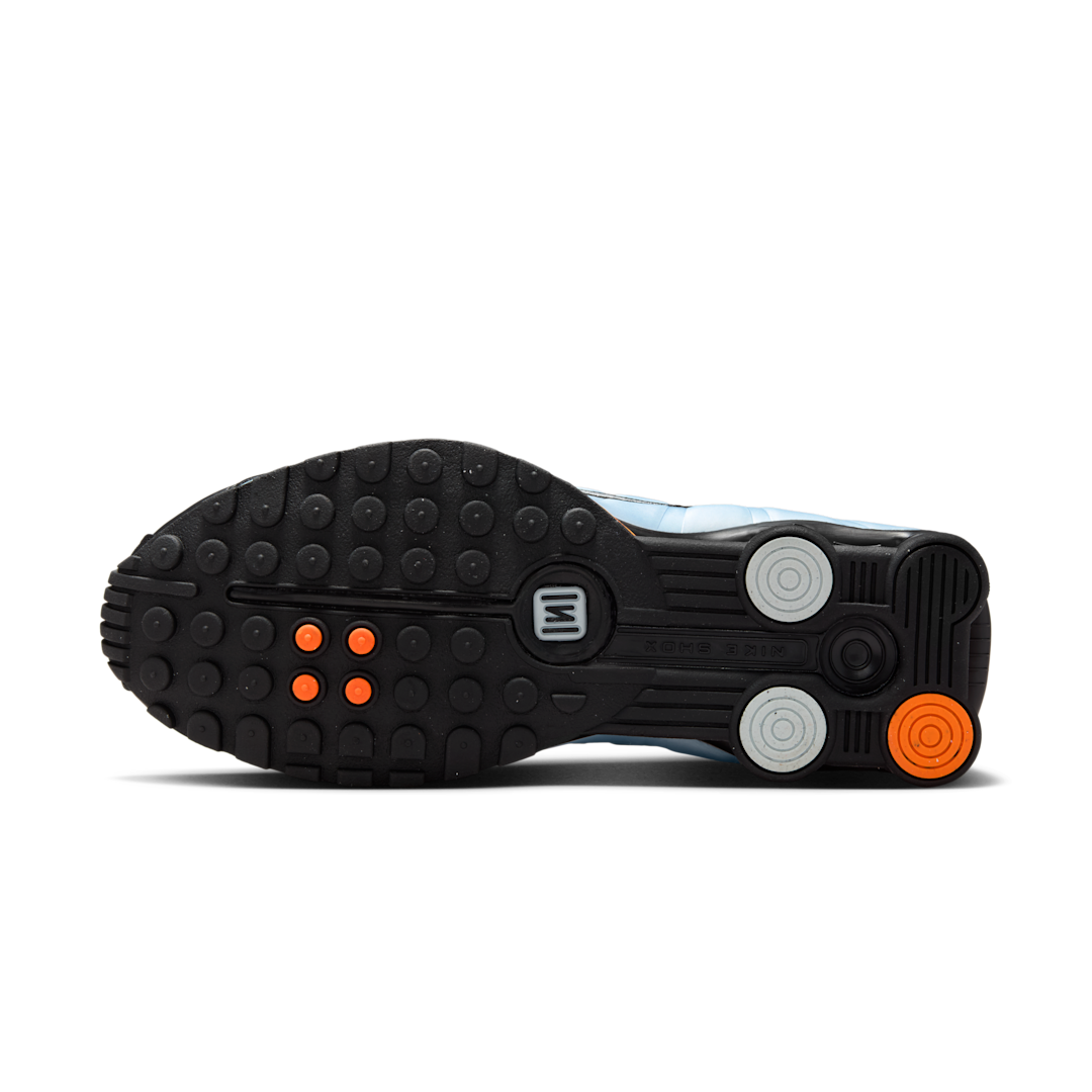 Nike Shox R4 Blue Tint Total Orange Black Metallic Silver, Blue Tint/Total Orange/Black/Metallic Silver (AR3565-401)