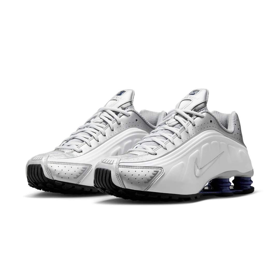 Nike Shox R4 Metallic Silver Deep Royal Blue