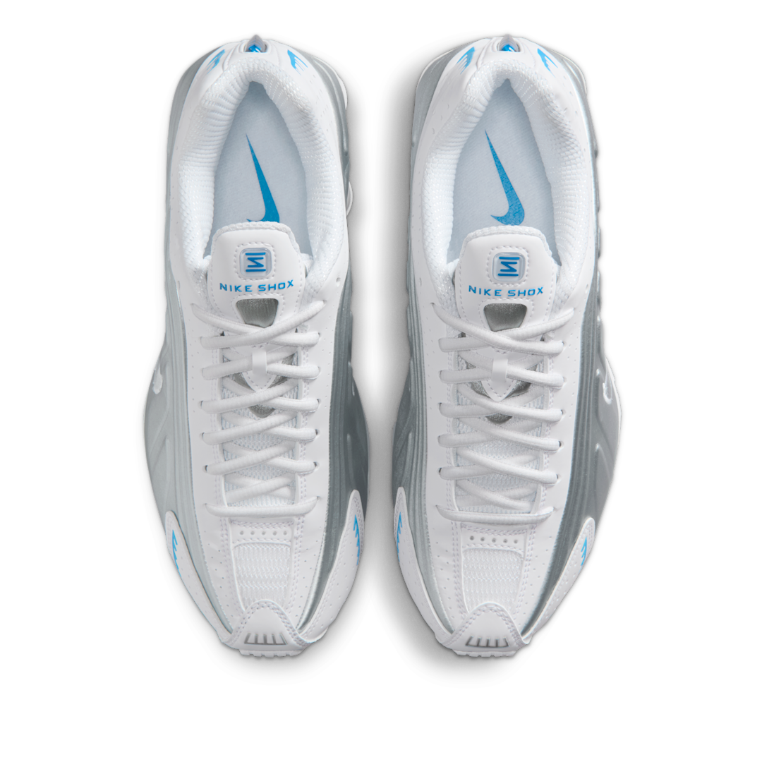 Nike Shox R4 White Blue Hero Silver, White/Blue Hero/Metallic Silver (AR3565-105)