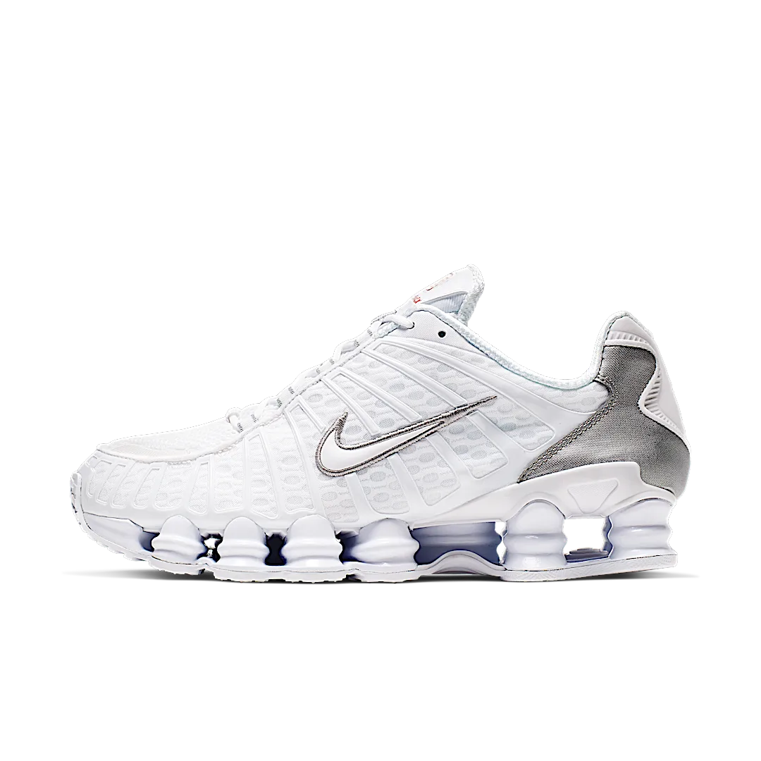 Nike Shox TL White Metallic Silver, White/Metallic Silver-Max Orange-White (AV3595-100)