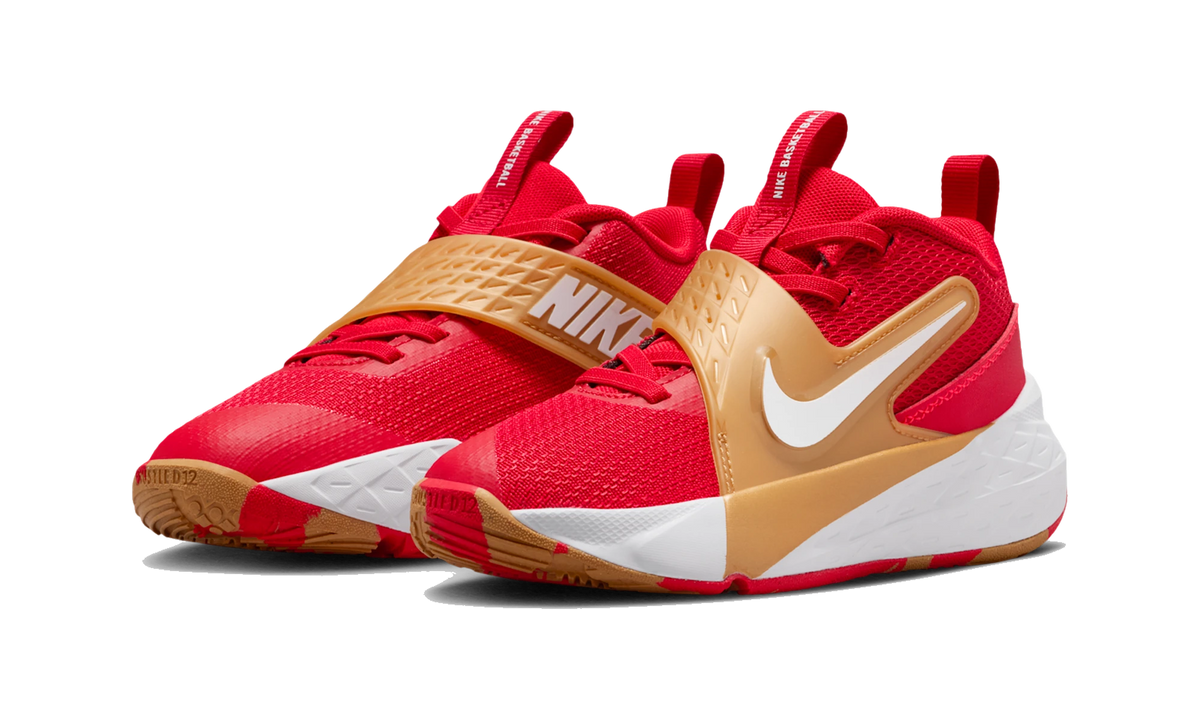 Nike Team Hustle D 12 University Red Metallic Gold (PS)