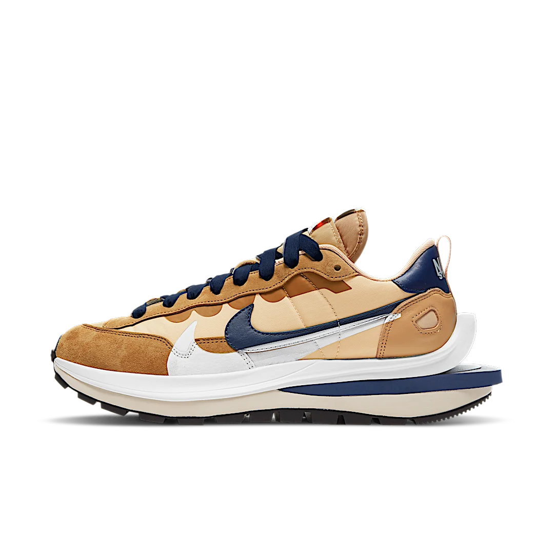 Nike Vaporwaffle sacai Sesame Blue Void, Tan/White-Navy (DD1875-200)