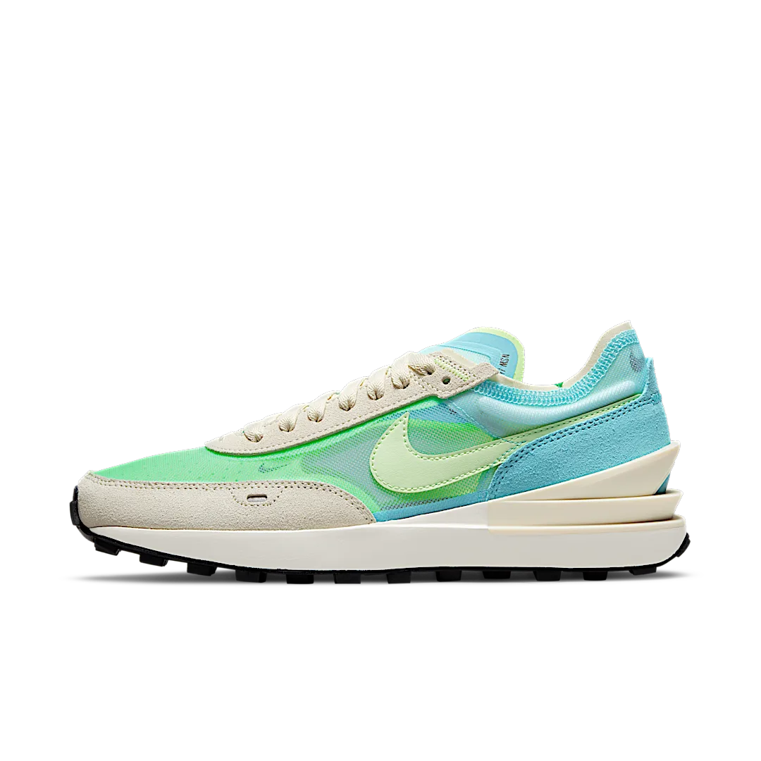 Nike Waffle One Scream Green, Bleached Aqua/Lime Glow-Coconut Milk (DC2533-401)