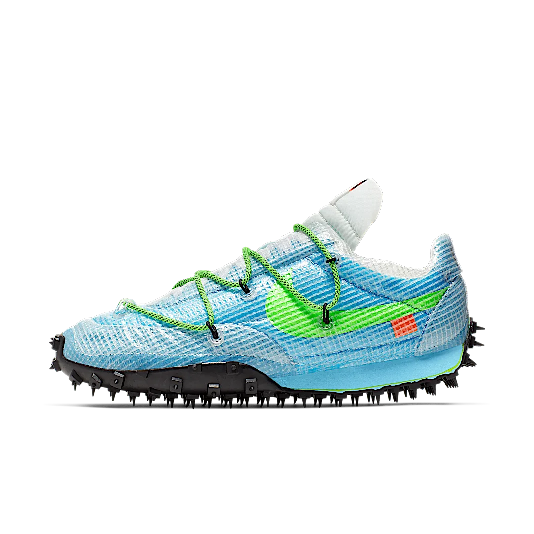 Nike Waffle Racer Off-White Vivid Sky, Vivid Sky/Black-Electric Green (CD8180-400)