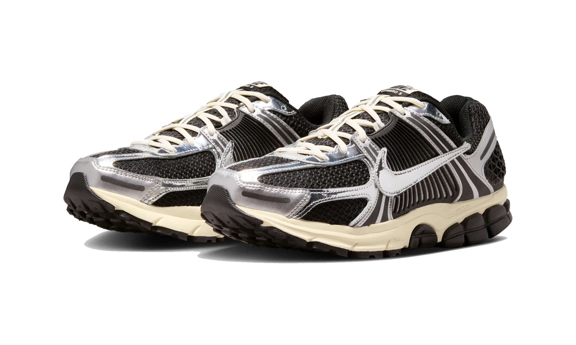 Nike Zoom Vomero 5 Black Metallic Silver Coconut Milk Chrome