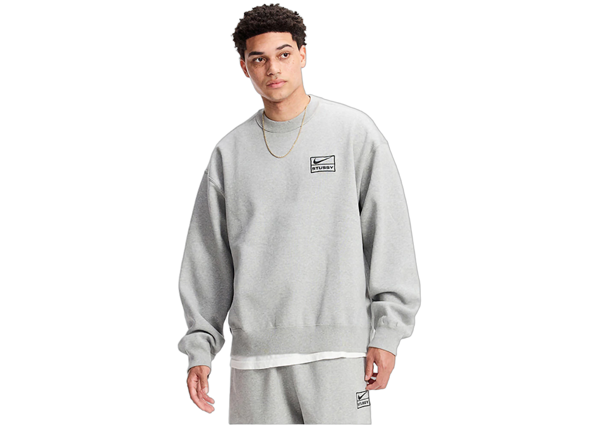 Nike x Stussy Crew Fleece Grey