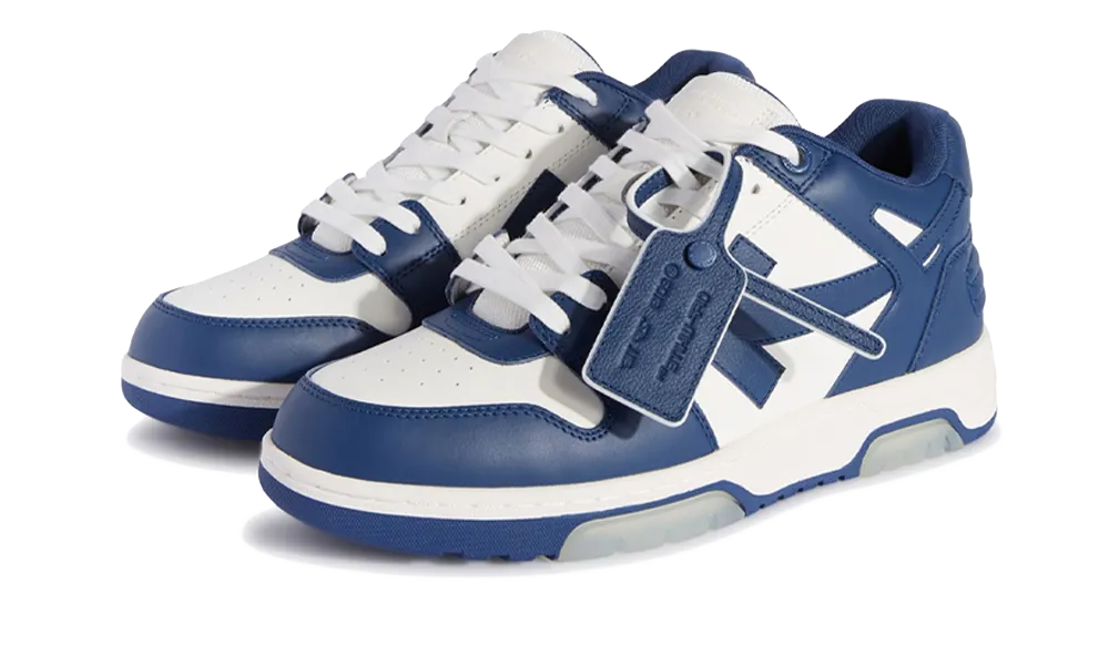 OFF-WHITE Out Of Office OOO Low Tops White Royal Blue
