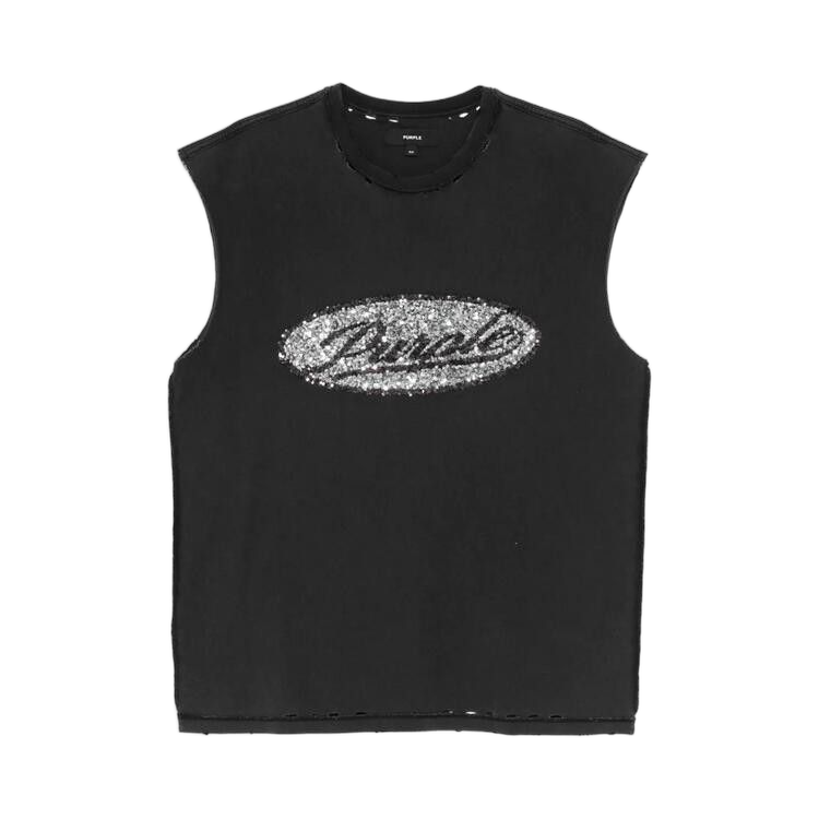 PURPLE BRAND Script Tank Top Black