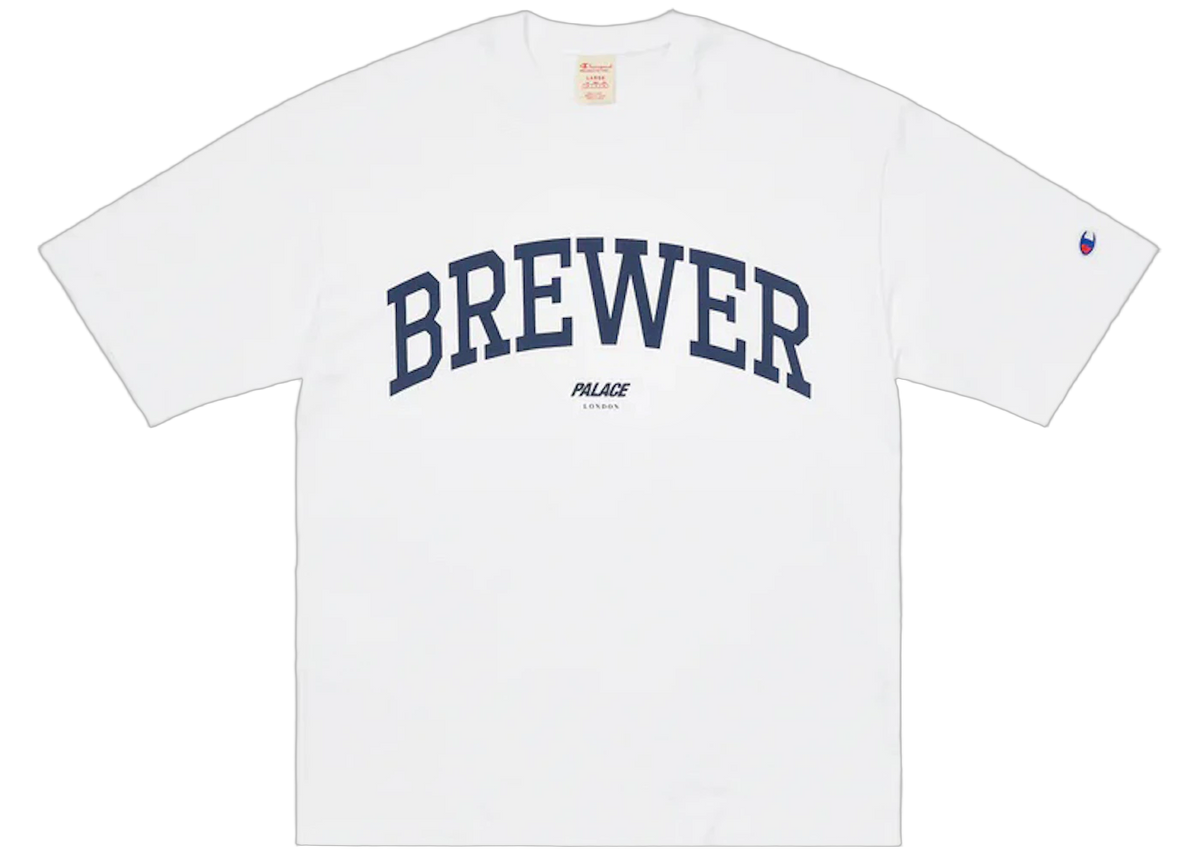 Palace Champion Shop Brewer T-shirt London White