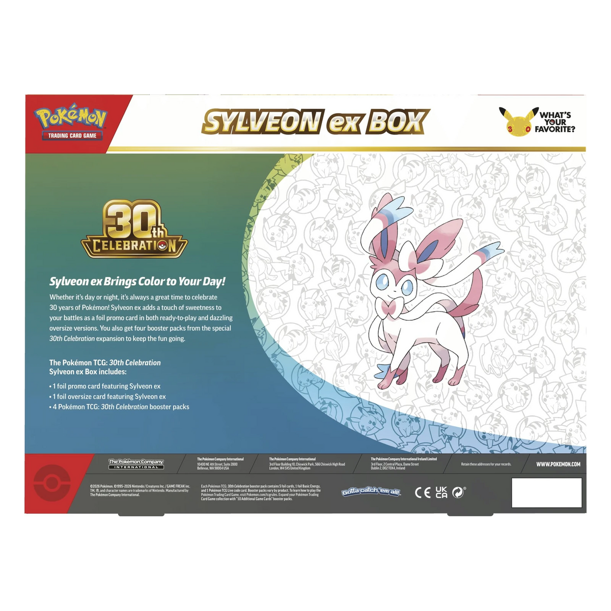 Pokémon TCG 30th Celebration: Sylveon ex Box