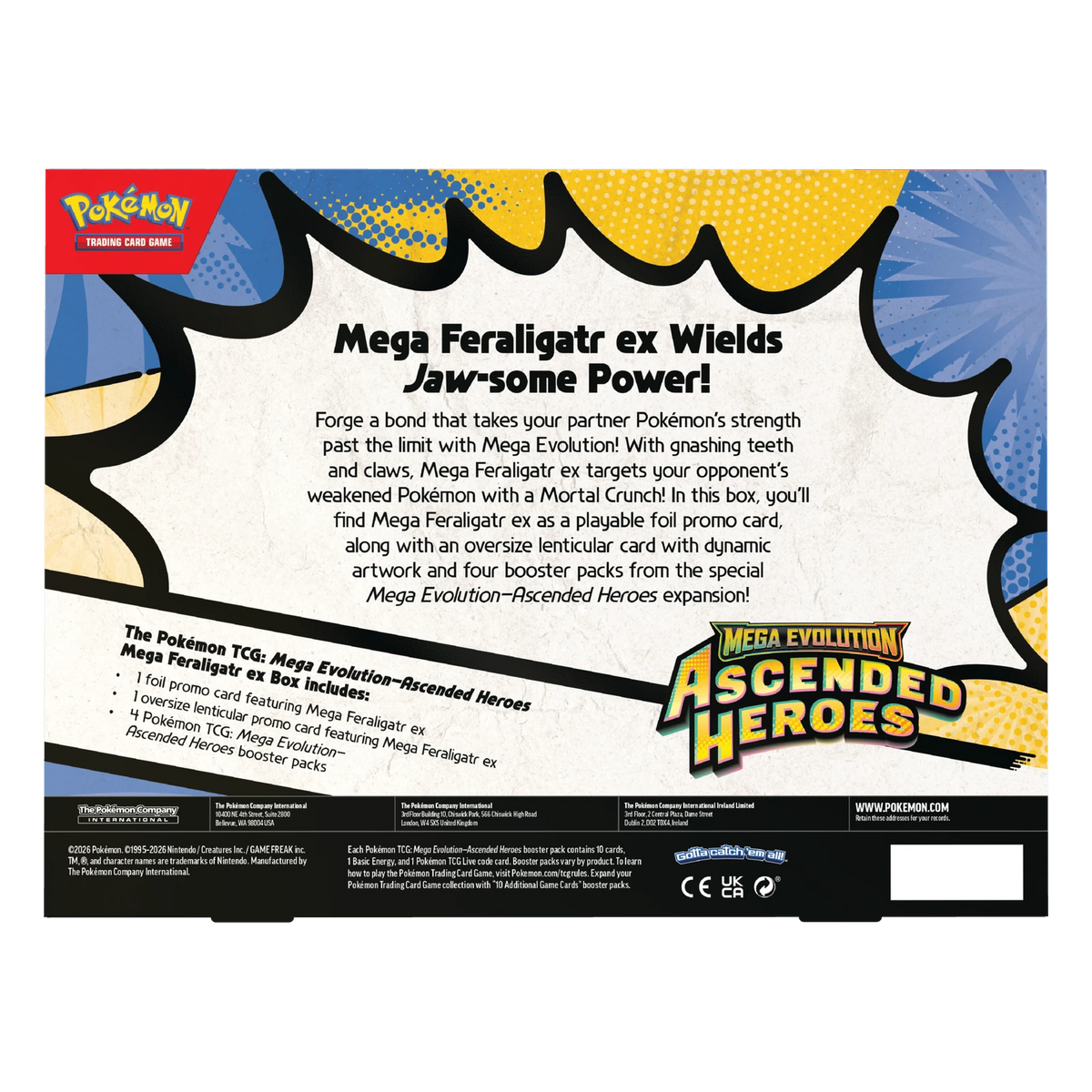 Pokémon TCG Ascended Heroes: Mega Feraligatr ex Box