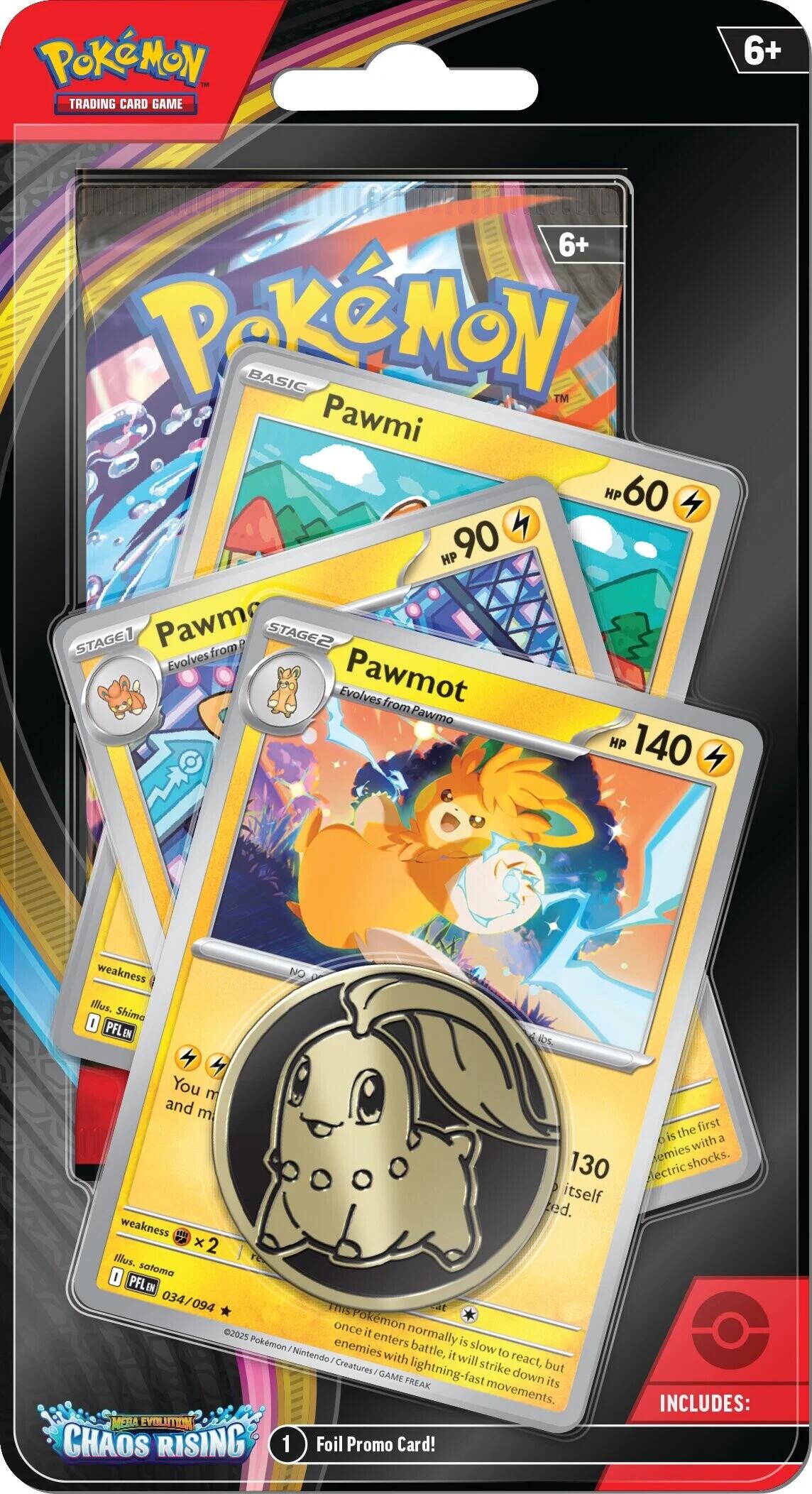 Pokémon TCG Chaos Rising: Pawmot Premium Checklane Blister