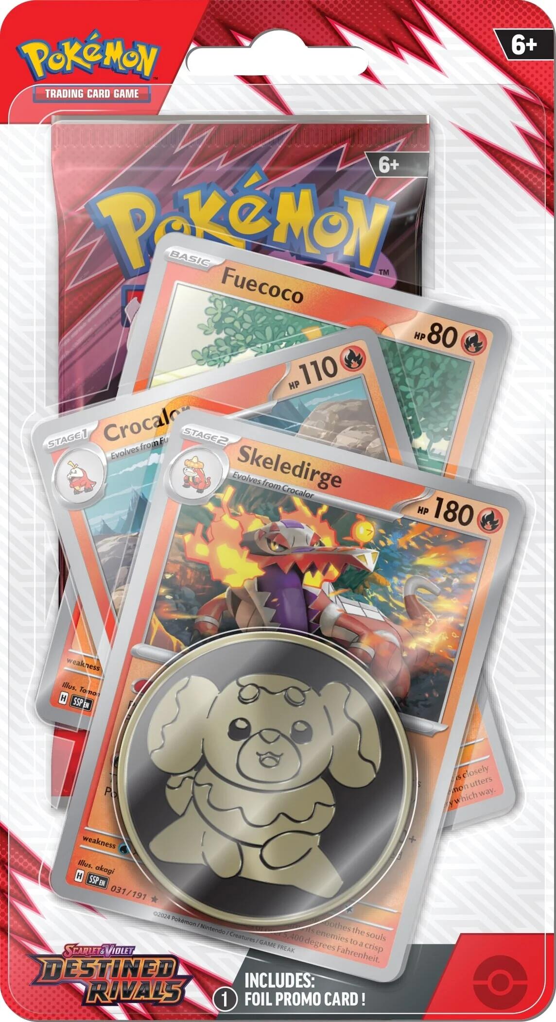 Pokémon TCG Destined Rivals: Skeledirge Premium Checklane Blister