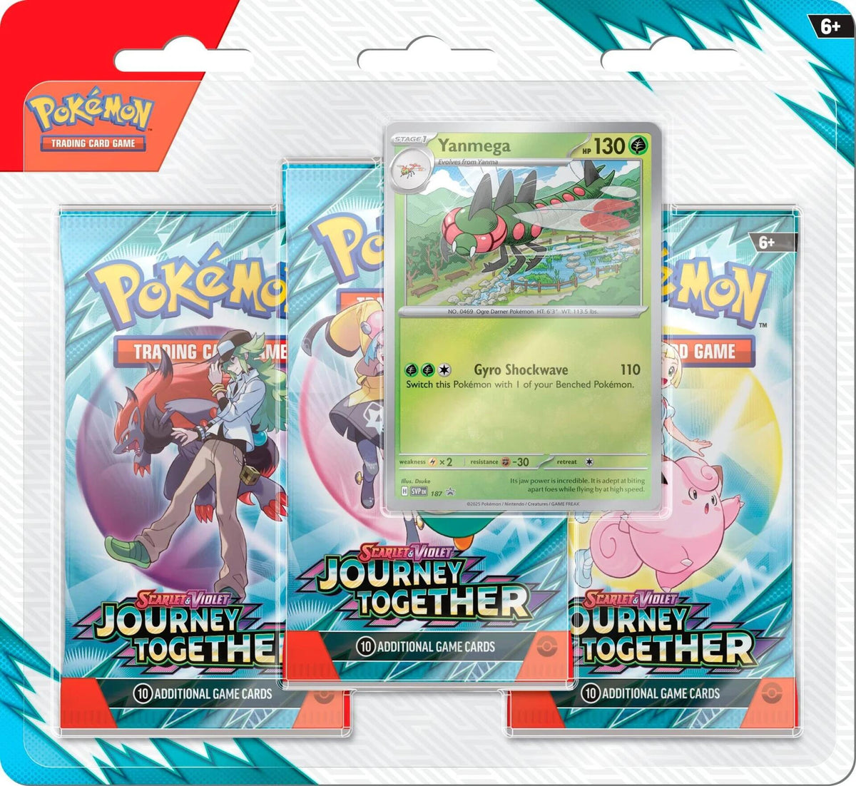 Pokémon TCG Journey Together: Yanmega 3-Pack Blister