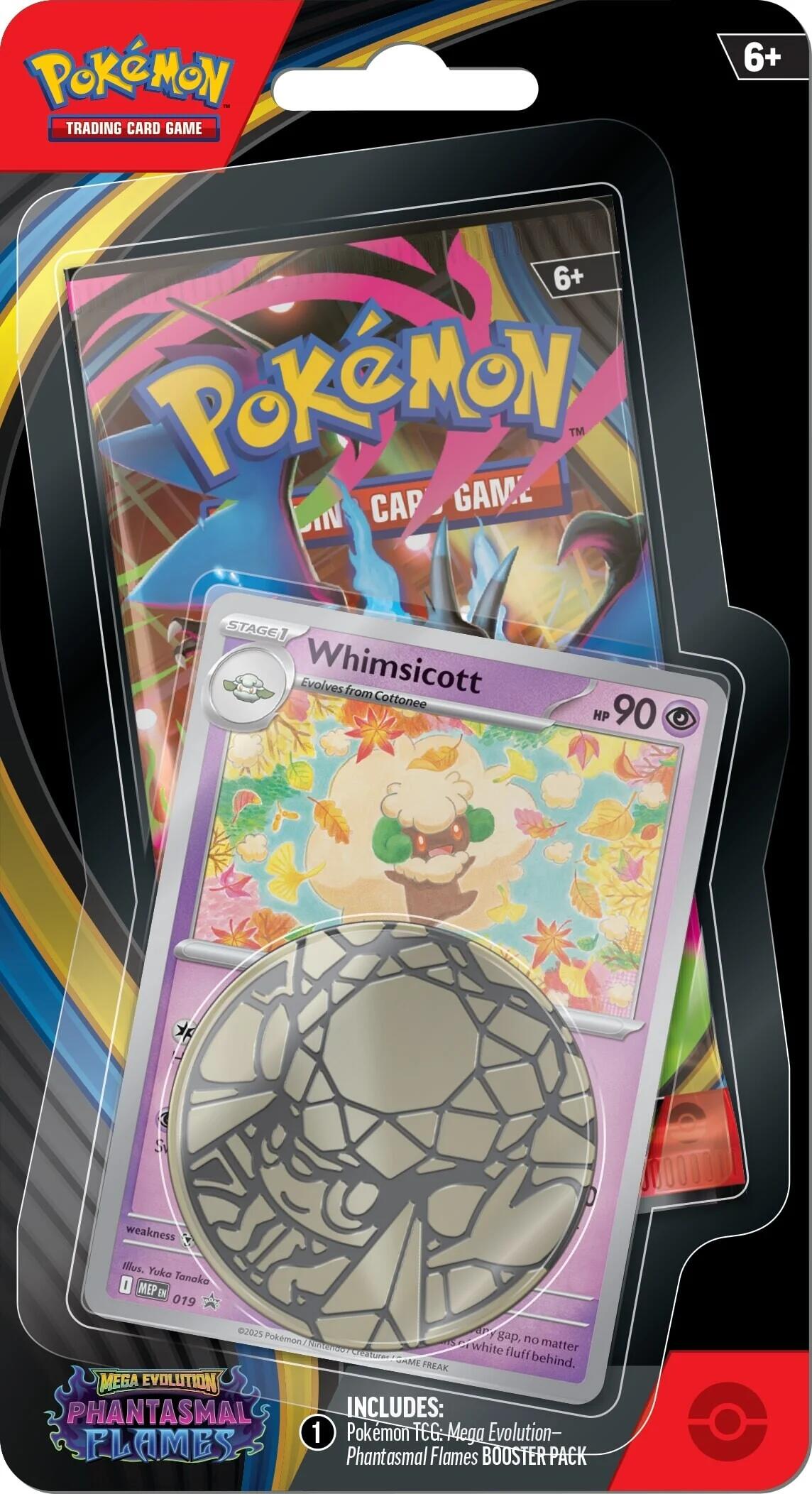 Pokémon TCG Phantasmal Flames: Whimsicott 1-Pack Blister