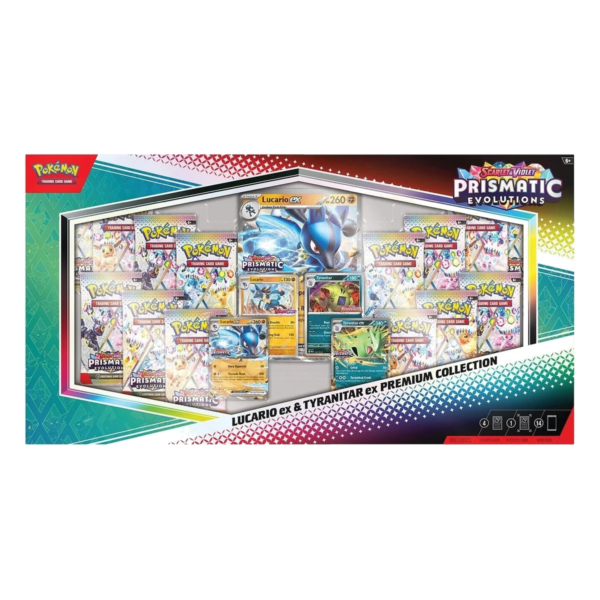 Pokémon TCG Prismatic Evolutions: Lucario ex & Tyranitar ex Premium Collection