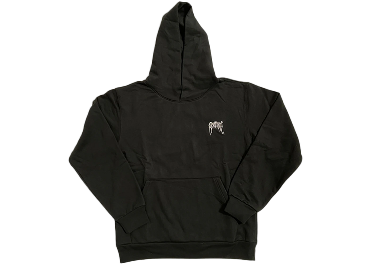 Revenge Basic Embroidered Classic Logo Hoodie Black
