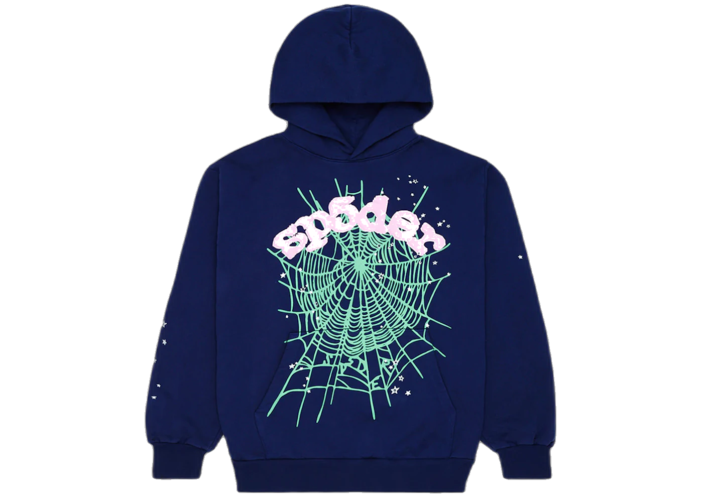 Sp5der OG Web Hoodie Navy, Navy (sp5der-og-web-hoodie-navy)