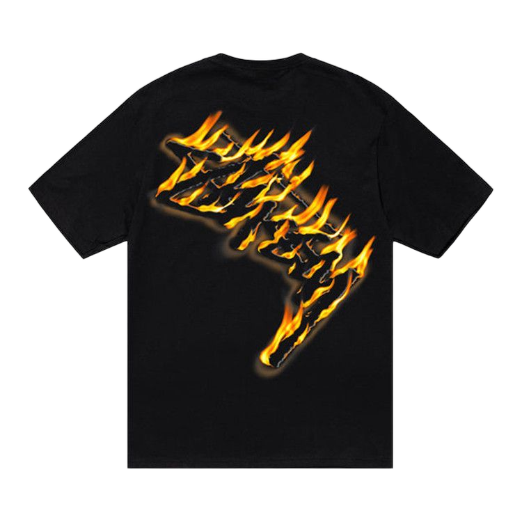 Stussy Burning Stock T-Shirt Black