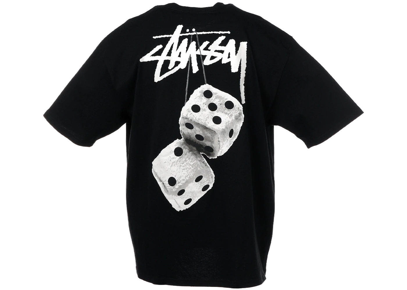 Stussy Fuzzy Dice Tee Black, Black (1904765-BLK)
