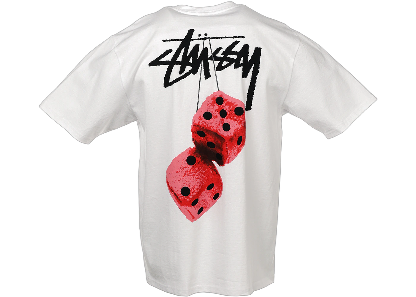 Stussy Fuzzy Dice Tee White, White (1904765-WHT)