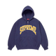 Supreme Cracked Raglan Zip Up Hooded Sweatshirt Washed Navy