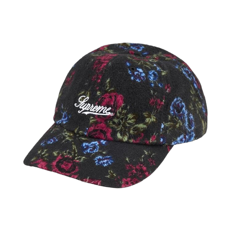 Supreme Floral Flannel 6-Panel Black