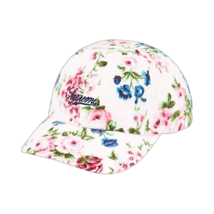 Supreme Floral Flannel 6-Panel White