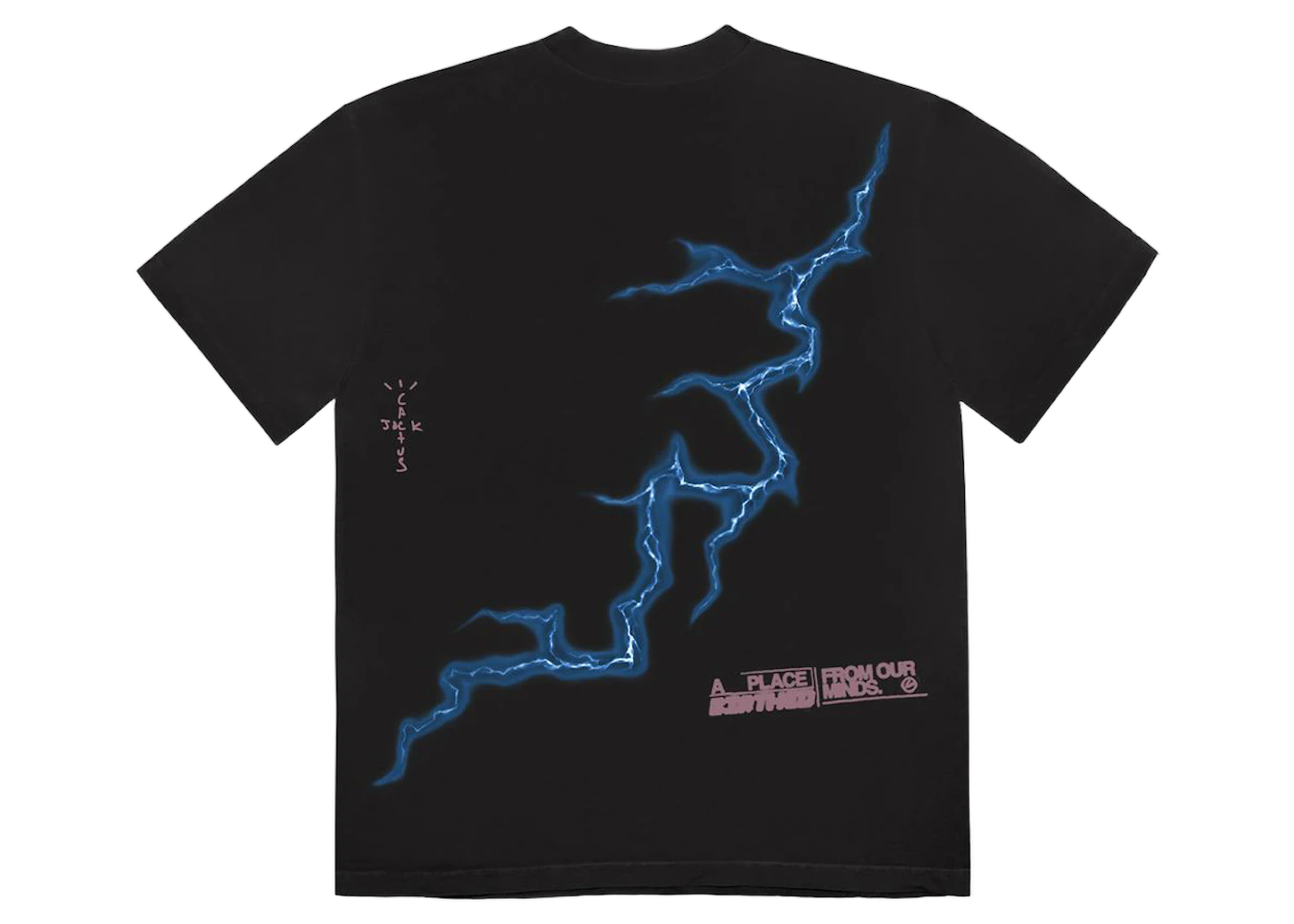 Travis Scott Cactus Jack For Fragment Danger Tee Washed Black - Sneak