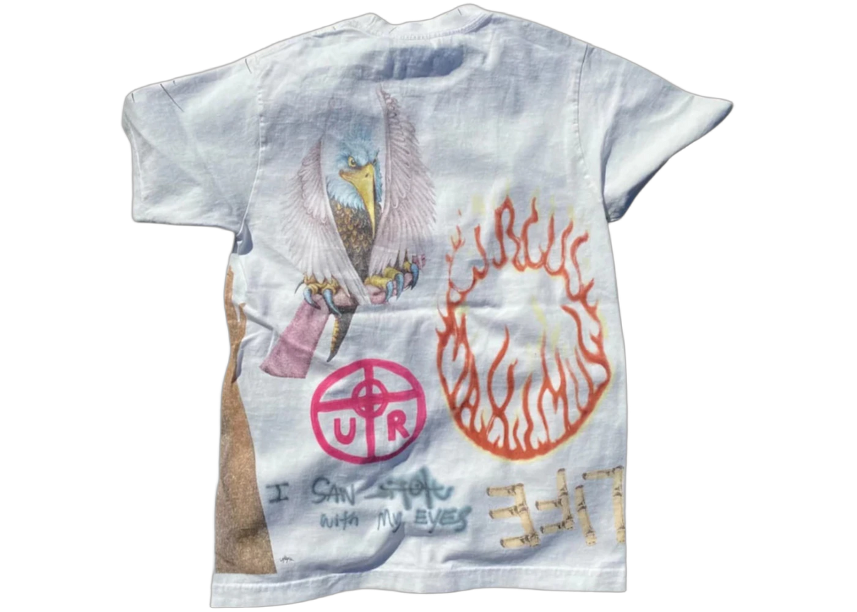 Travis Scott Metlife Tournee T-Shirt Vintage White