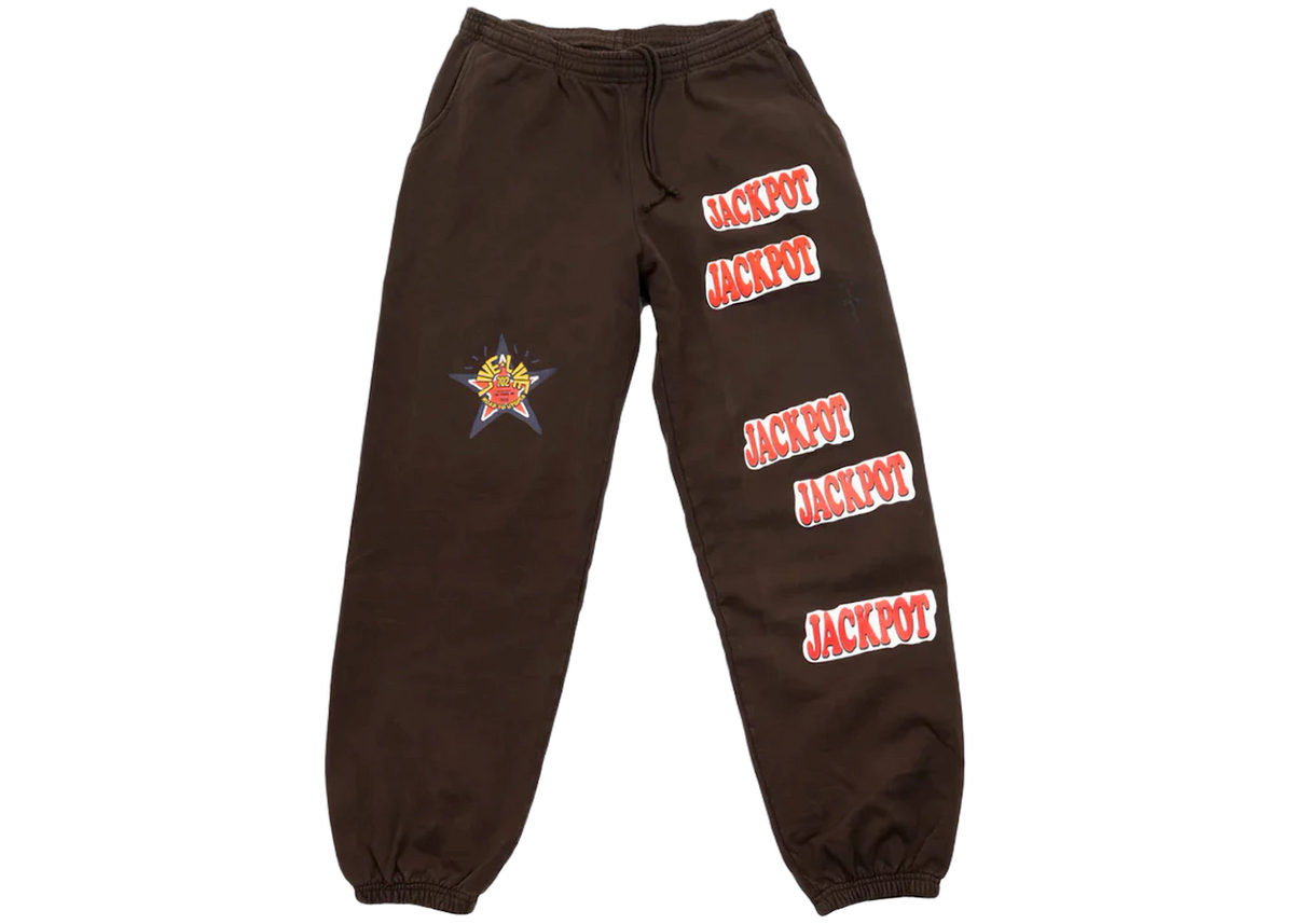 Travis Scott Road to Utopia Las Vegas Jackpot Sweatpants Brown