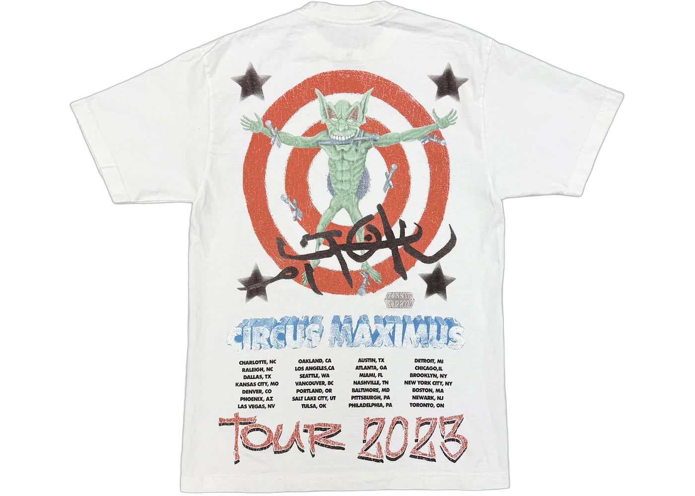 Travis Scott Utopia Circus Maximus 2023 Tour III Tee White - Sneak