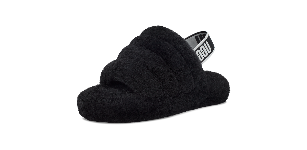 UGG Fluff Yeah Slide Black (Kids)