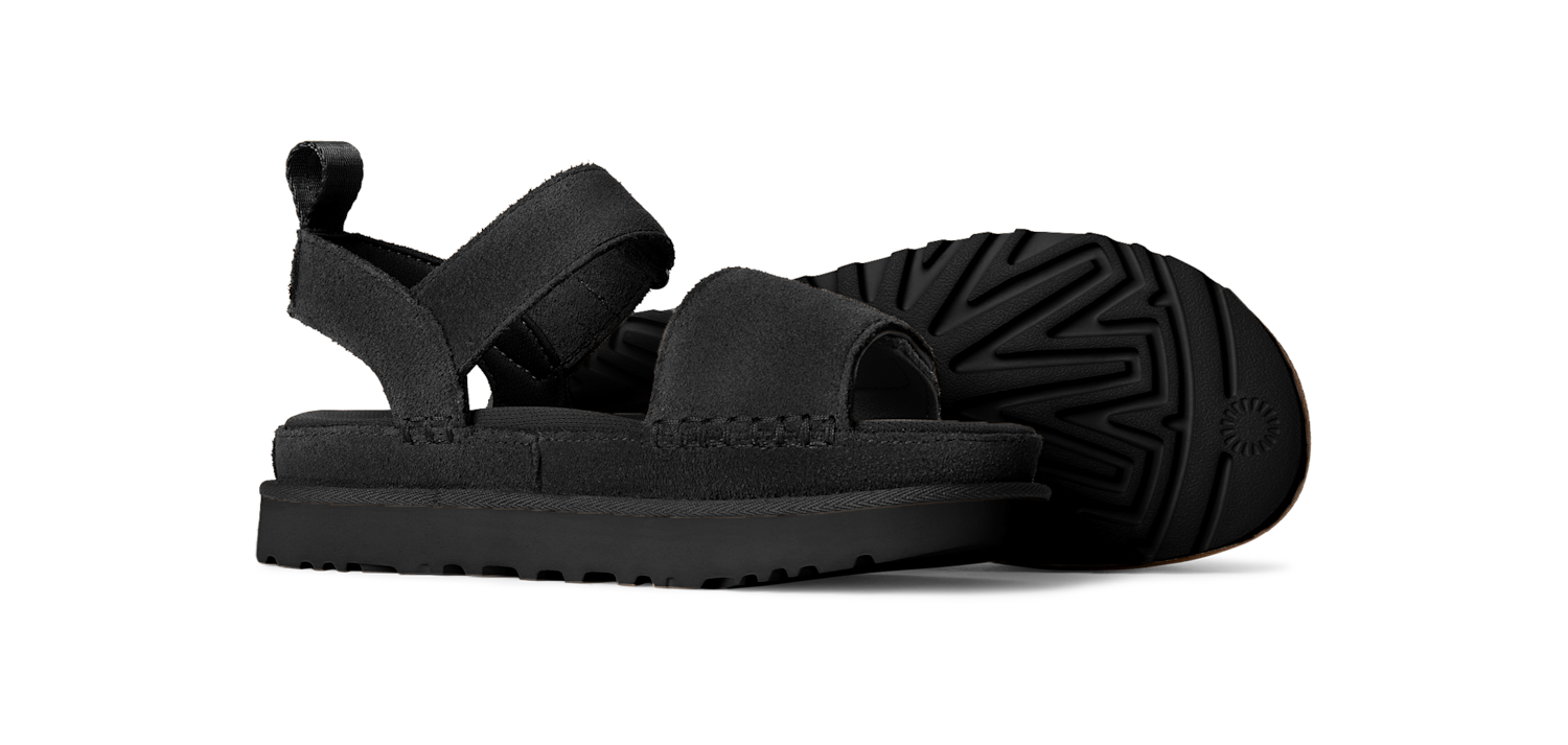 UGG Goldenstar Platform Sandal Black, Black (1136783-BLK)