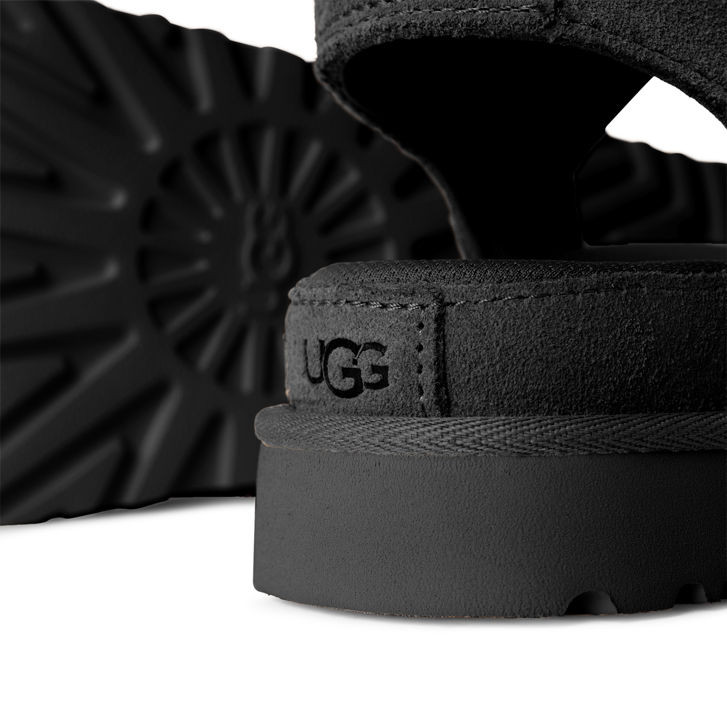 UGG Goldenstar Platform Sandal Black, Black (1136783-BLK)