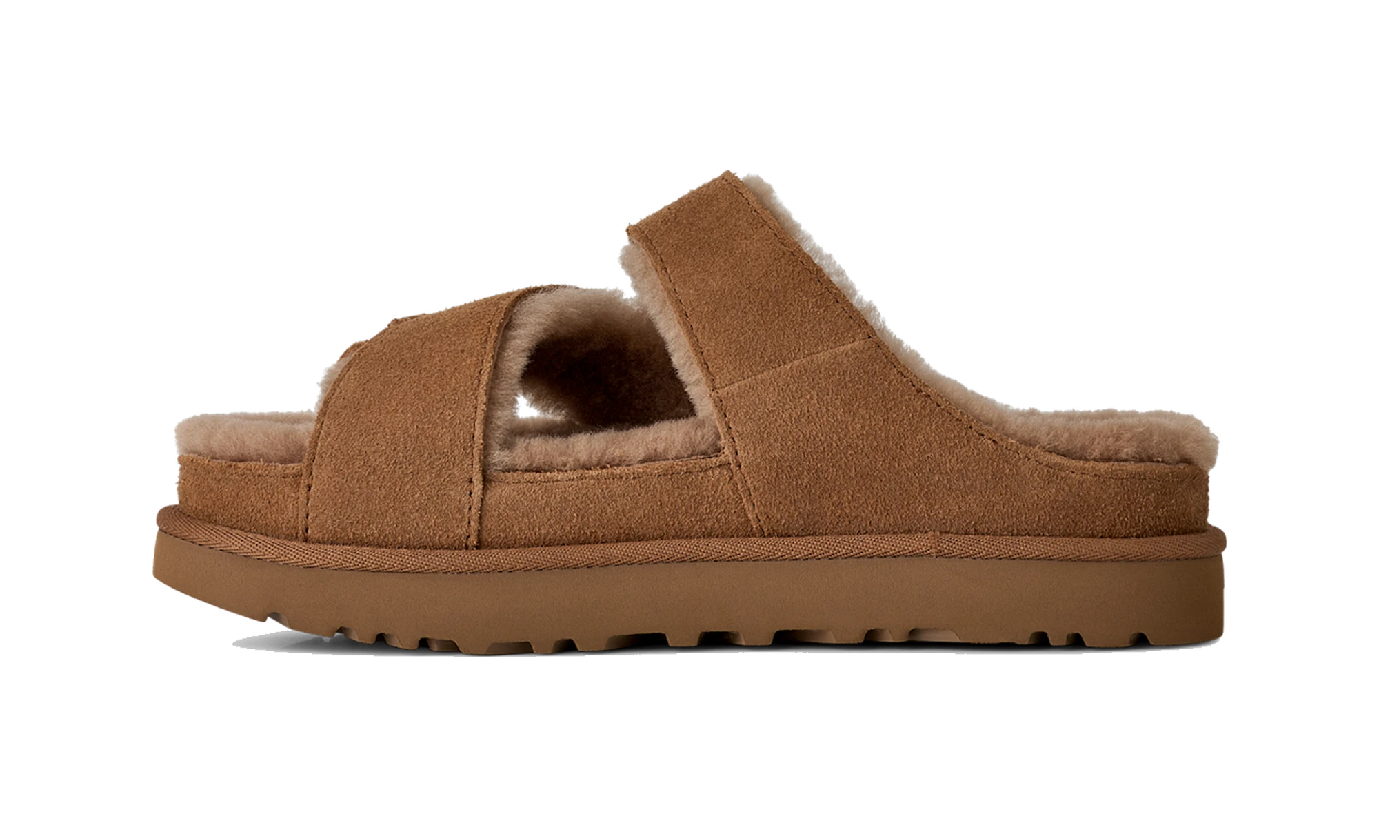 UGG Greenport Cross Strap Slide Chestnut