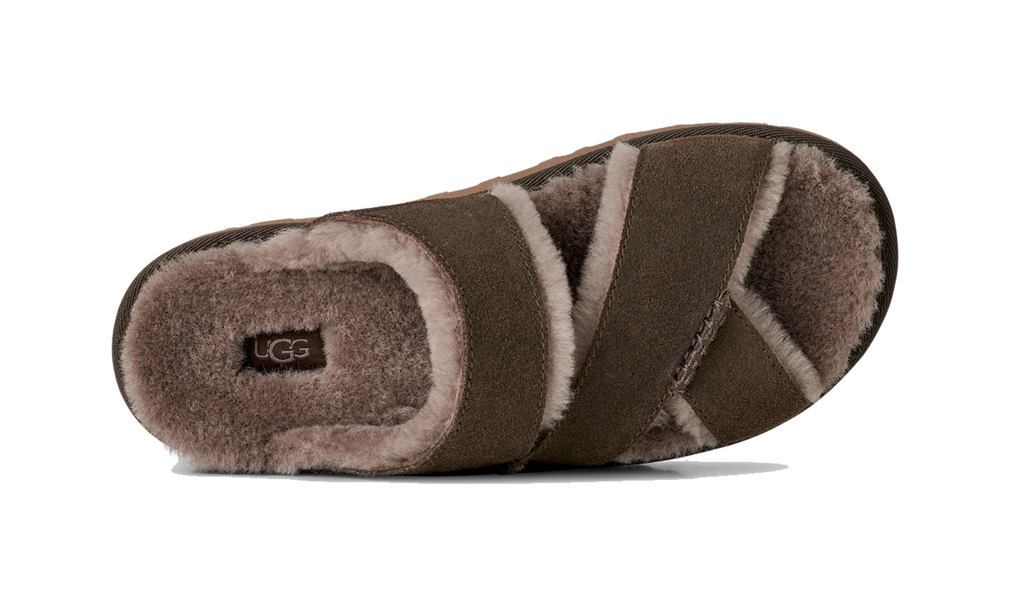 UGG Greenport Cross Strap Slide Dense Smoke