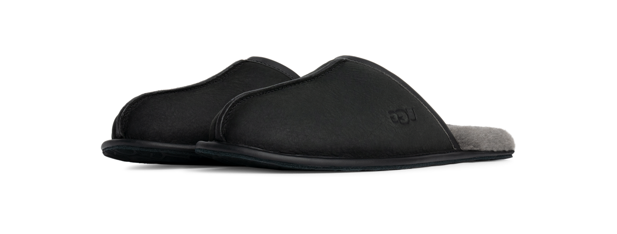 UGG Scuff Leather Slipper Black