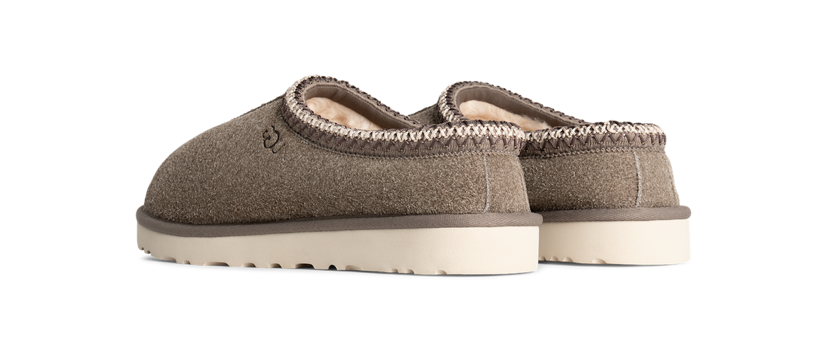 UGG Tasman Shaggy Suede Slipper Smoke Plume