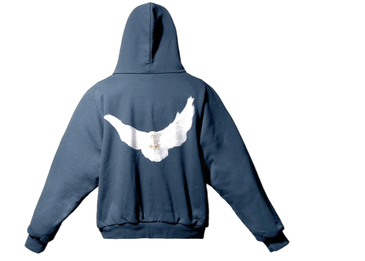 Yeezy Gap Dove Shrunken Hoodie Dark Blue