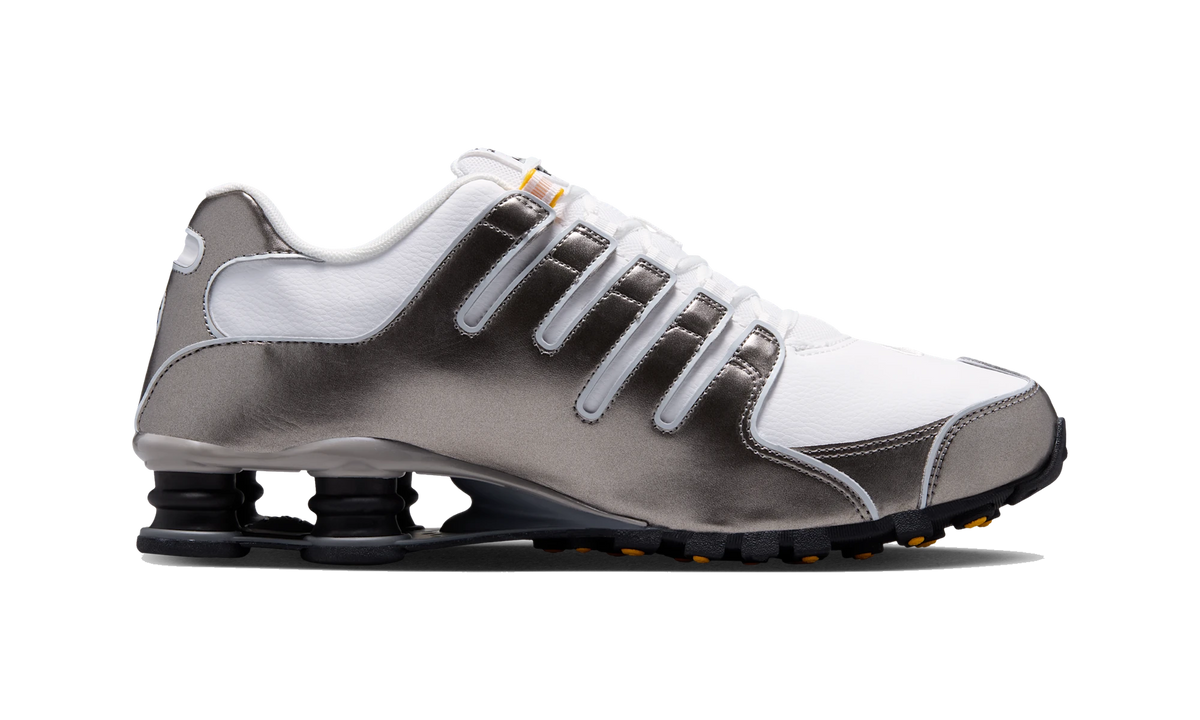 Nike Shox NZ Summit White/Metallic Pewter/University Gold/Summit White