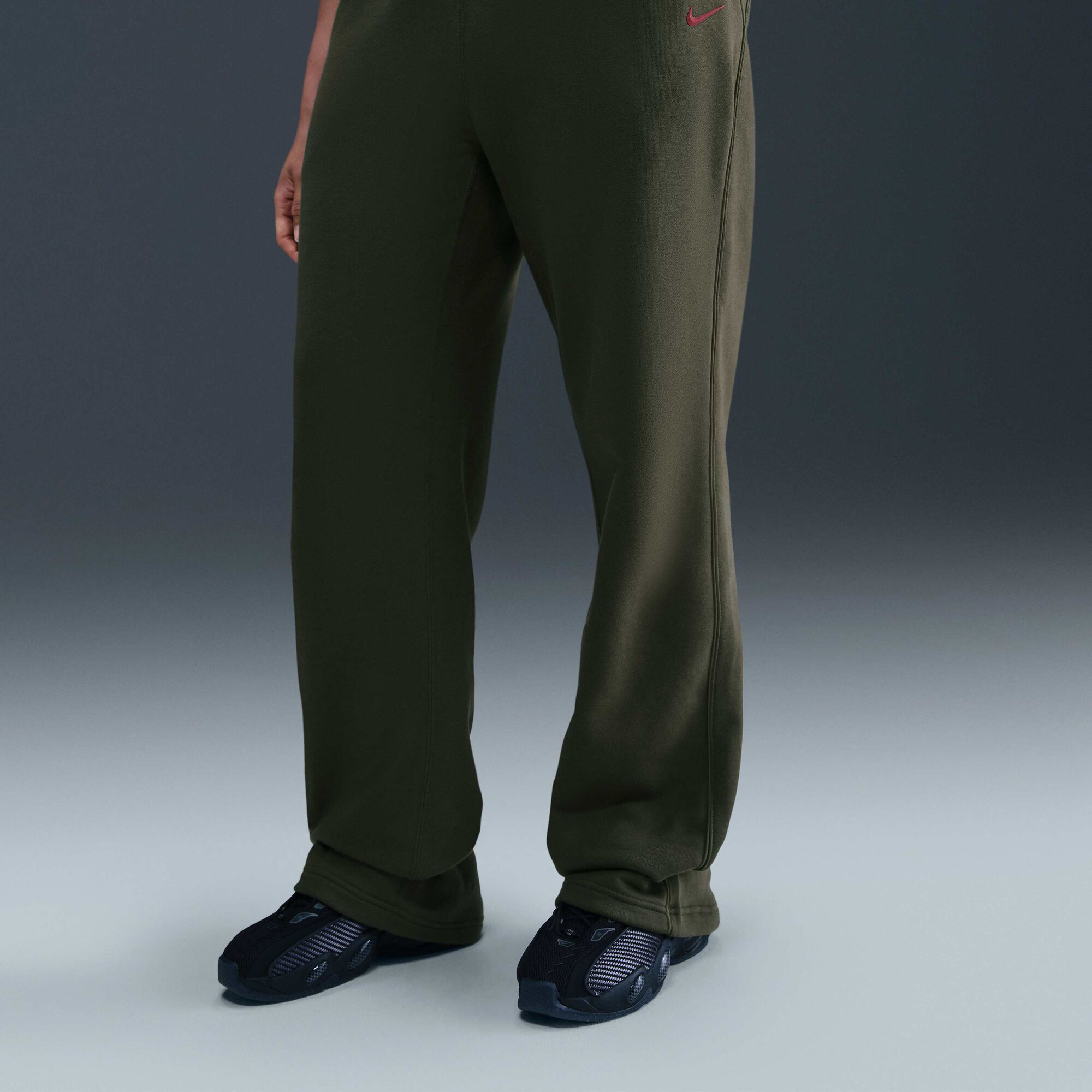 NOCTA NOCTA Fleece CS Open-Hem Tracksuit Bottoms Cargo Khaki/Cargo Khaki/Team Red - Sneak