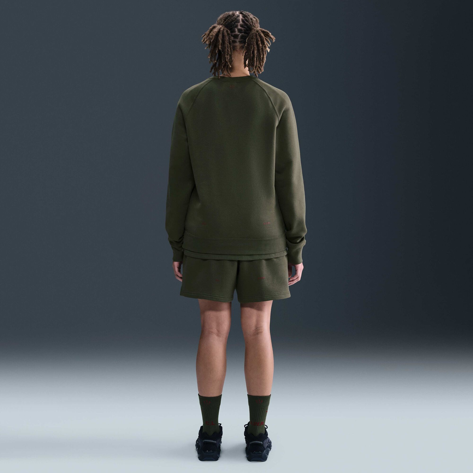 NOCTA Cardinal Fleece Shorts Cargo Khaki/Team Red
